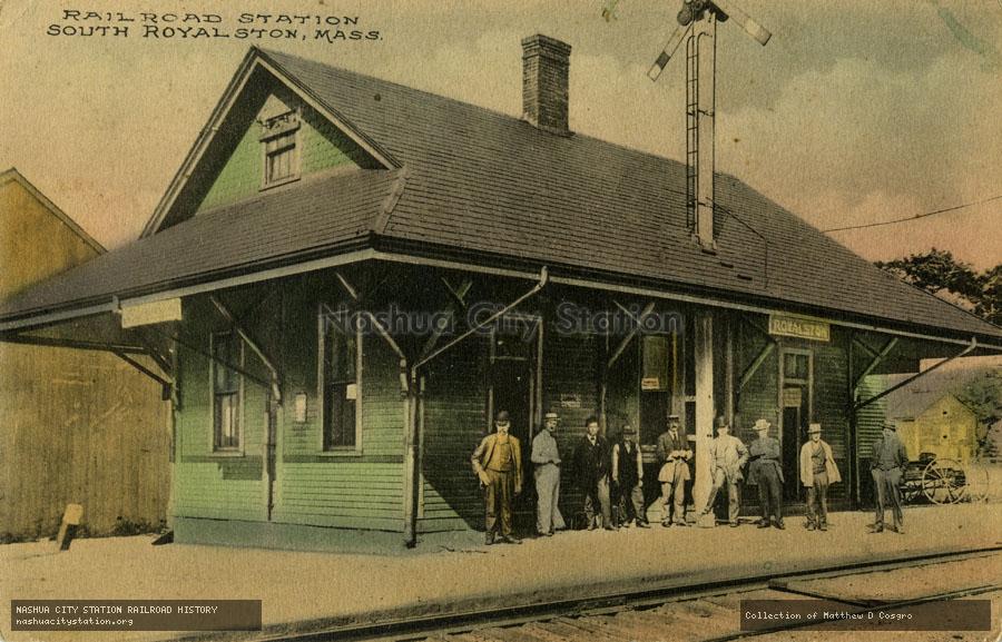 Postcard: Railroad Station, South Royalston, Massachusetts